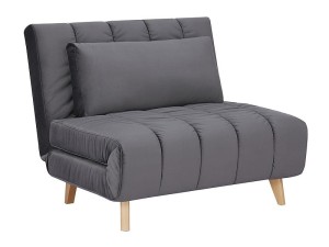 FOTEL BILLY VELVET SZARY TAP. 139/BUK