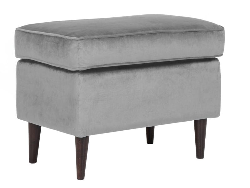 PODNÓŻEK RON VELVET SZARY BLUVEL 14 / WENGE (P)