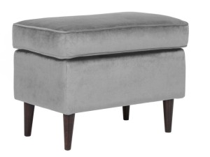 PODNÓŻEK RON VELVET SZARY BLUVEL 14 / WENGE (P)