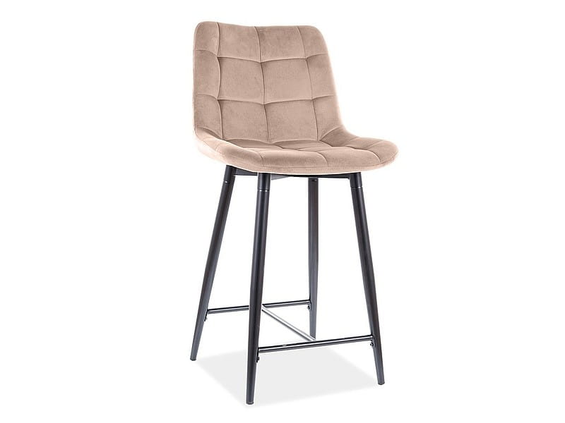 PÓŁHOKER CHIC H-2 VELVET CZARNY STELAŻ / BEŻ BLUVEL 28
