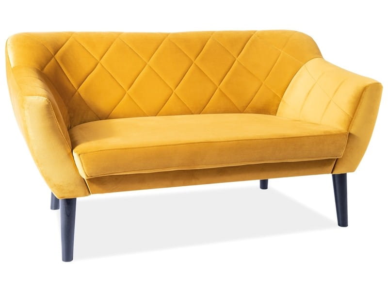 SOFA KARO 2 VELVET CURRY BLUVEL 68 / WENGE