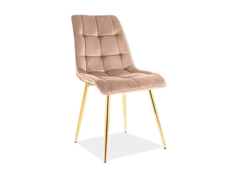 KRZESŁO CHIC VELVET ZŁOTY STELAŻ / BEŻ BLUVEL 28