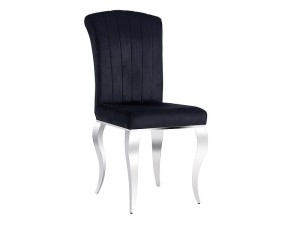 KRZESŁO PRINCE VELVET CHROM/SZARY TAP. 195