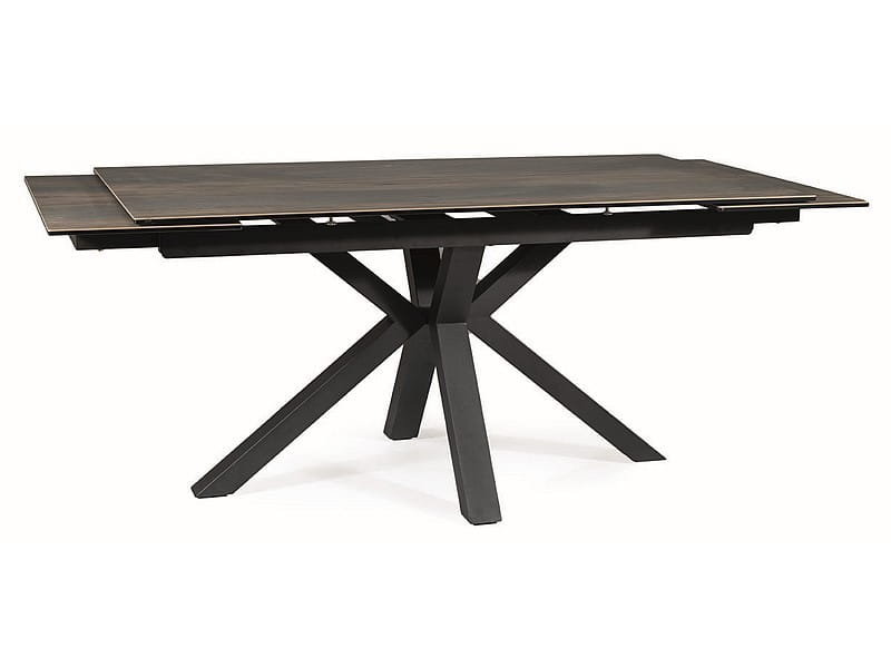 STÓŁ COLUMBUS CERAMIC BRĄZ LEGNO/CZARNY 160(240)X90