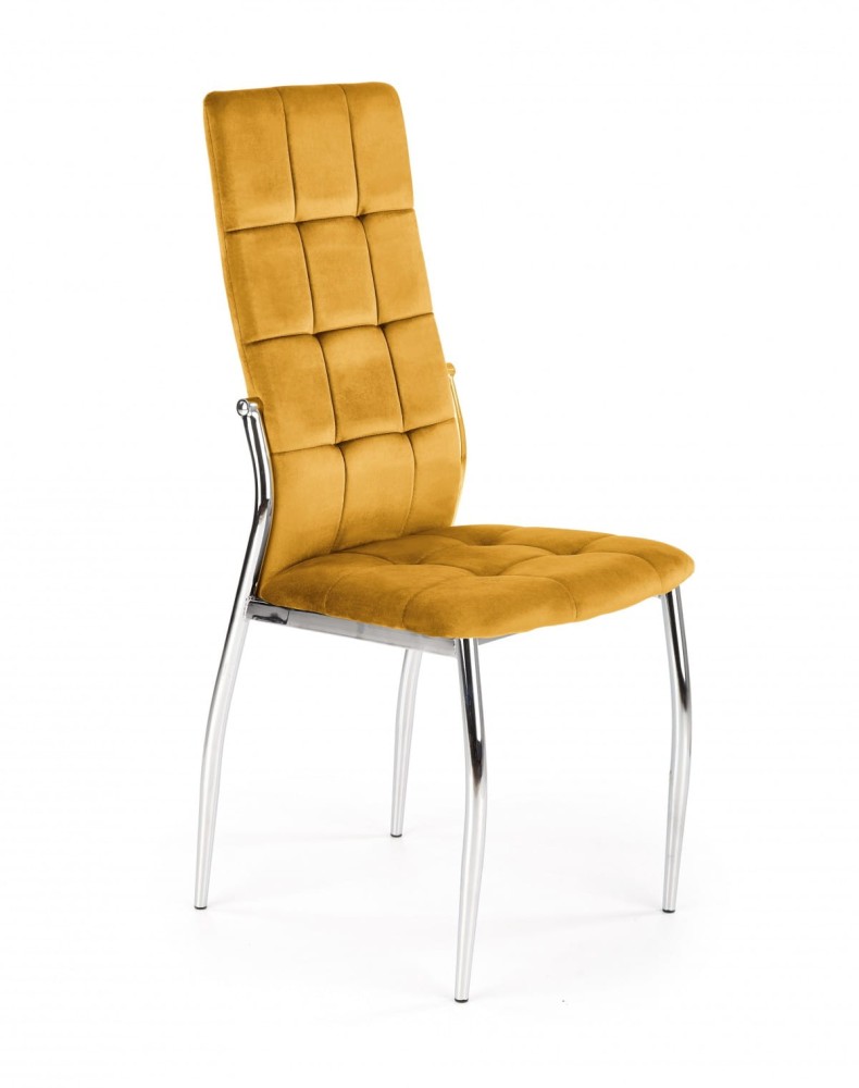 K416 krzesło musztardowy velvet (1p=4szt)