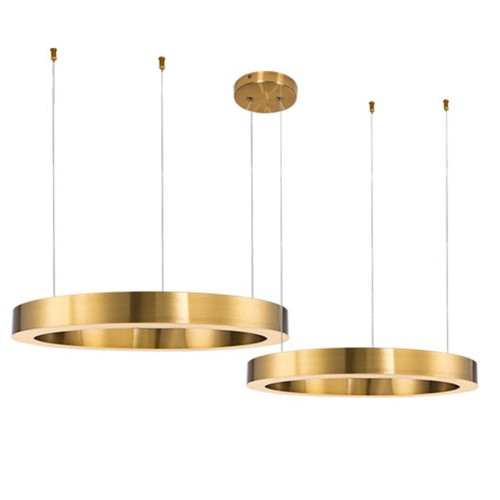Lampa wisząca CIRCLE 40+60 LED tytanowa 1 podsufitce