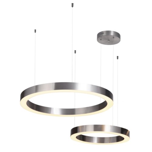 Lampa wisząca CIRCLE 40+60 LED tytanowa 1 podsufitce