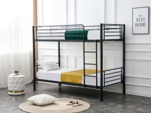BUNKY łóżko piętrowe / opcja dwóch łóżek pojedynczych 90, czarny (2p=1szt)