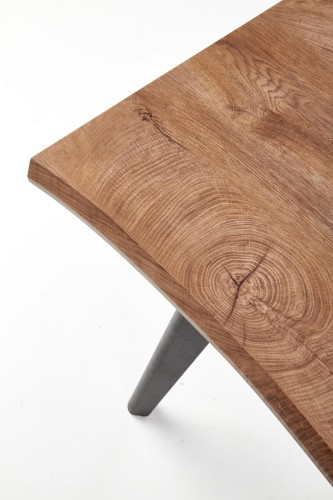 DICKSON stół rozkładany 120-180/80 cm, blat - naturalny, nogi - czarny (2p=1szt)