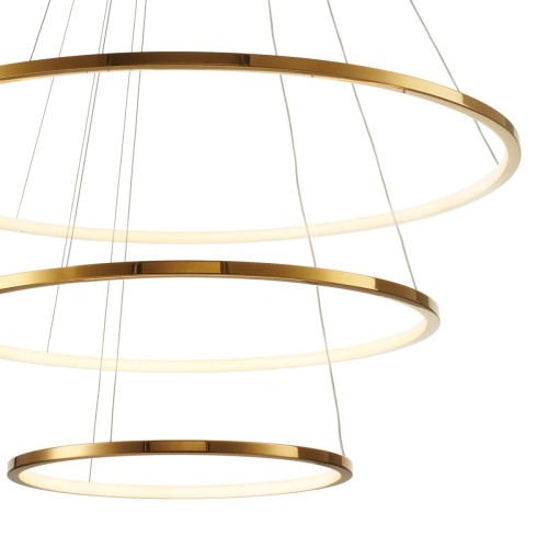 Lampa wisząca CIRCLE SLIM 40+60+80 LED złoty 40 cm + 60 cm + 80 cm