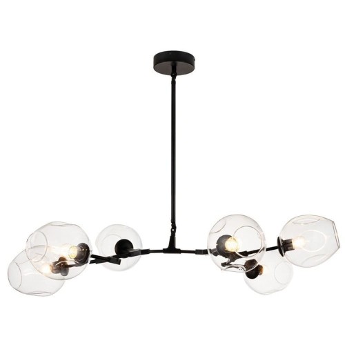 Lampa wisząca MODERN ORCHID-6 bursztynowo czarna 130 cm