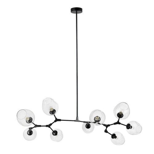 Lampa wisząca MODERN ORCHID-9 bursztynowo czarna 150 cm