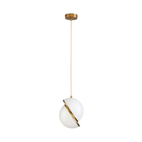 Lampa wisząca ORBITA biało złota 20 cm