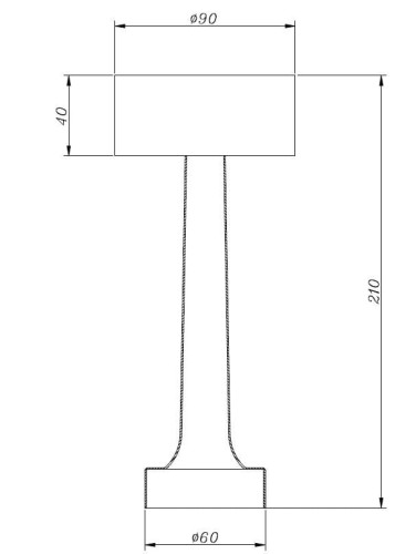 Lampa stołowa TAVOLO A LED dotykowa miedziana 21 cm