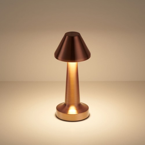 Lampa stołowa TAVOLO B LED dotykowa miedziana 22 cm