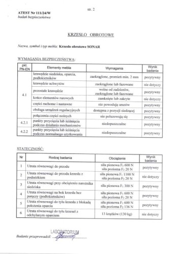 SONAR fotel gabinetowy czarny