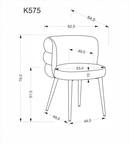 K575 krzesło popielaty (1p=2szt)