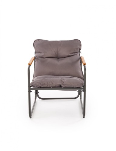 HUDSON, zestaw ogrodowy ( sofa, fotel 2x, ława ), popielaty / brązowy (1p=1zestaw)