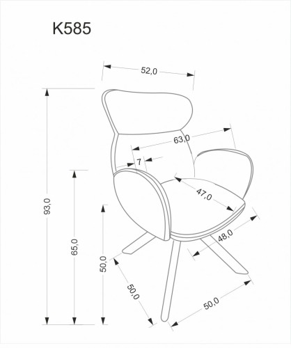 K585 krzesło ciemny beżowy / jasny orzech (1p=2szt)