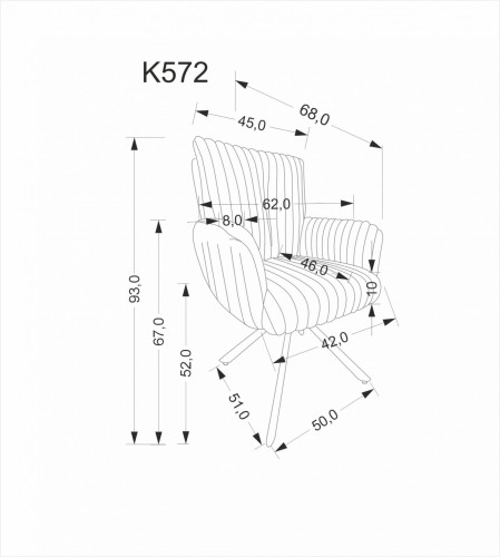 K572 krzesło kremowy (1p=2szt)