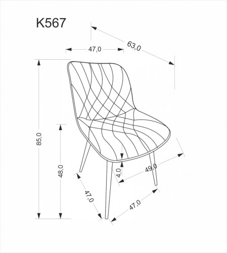 K567 krzesło, beżowy (1p=4szt)
