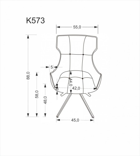 K573 krzesło popielaty (1p=2szt)