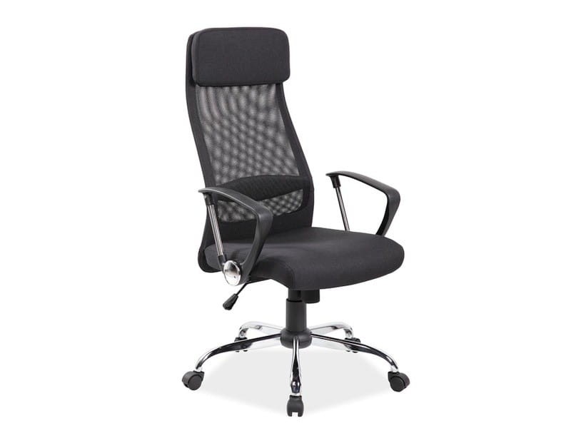 FOTEL OBROTOWY Q-345 CZARNY